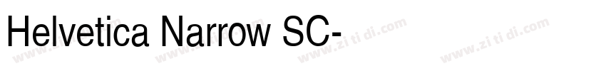 Helvetica Narrow SC字体转换